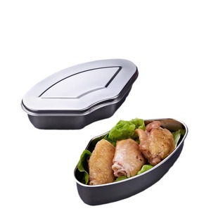 ชามนึ่งรูปพัดสแตนเลสพร้อมฝาปิดสำหรับนึ่งอาหารใช้ในครัวเรือน - Product Image 1