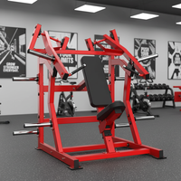 Machine de musculation inclinée à pression pectorale à charge par poulies en acier, la plus vendue, avec support dorsal et dispositifs de sécurité