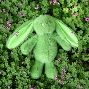 30cm Custom Long Ear Rabbit Osterhasen puppe Weißes grünes Kaninchen Super weiches Plüsch tier - Product Image 3