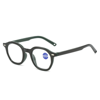 Vente en gros de lunettes presbytiques anti-bleu pour hommes à la mode polygone clou de riz pieds à ressort lunettes de lecture rétro pour femmes 100 à 400