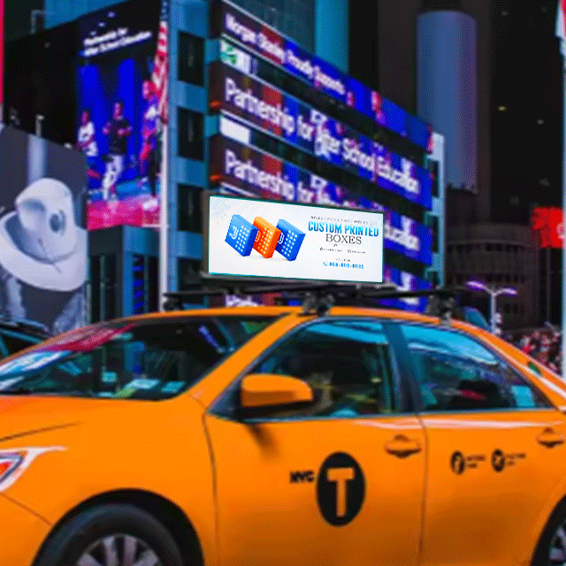 Taxi Top LED Display High-definition Double-sided Outdoor Car Mounted LED Screen