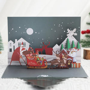 การ์ด3D ของขวัญโปสการ์ดทำด้วยมือลายคริสต์มาสเป็นมิตรกับสิ่งแวดล้อม<span class=keywords><strong>2022</strong></span> - Product Image 1