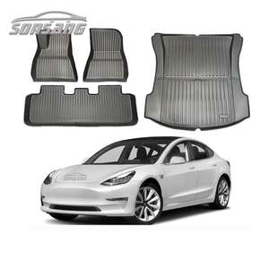 Alfombrillas de coche SONSANG para Tesla Model 3, alfombrillas 3D impermeables para todo tipo de clima resistentes, alfombrillas Tesla Model Y <span class=keywords><strong>2023</strong></span> - Product Image 1