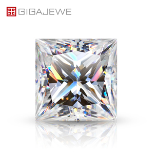GIGAJEWE Princess Cut Moissanite Piedras sueltas 0,6-2.5Ct DEF Color Lab Grown Piedras preciosas para joyería Anillos de compromiso Collares - Product Image 1