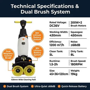 Mini Walk-Behind <b>Floor</b> <b>Machine</b> Hand Held Commerical <b>Floor</b> <b>Machines</b> Efficient <b>Cleaning</b> Ideal - Product Image 6