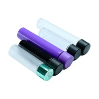 Tubo de Plástico para Mascotas con Fondo Redondo y Tapa a Prueba de Niños para Pastillas, Polvo para Mascarillas, Dulces