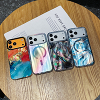 Coque de téléphone mobile de luxe IMD dégradé en stock pour iPhone 18 17 Pro Max, étui magnétique coloré pour iPhone 18 17 16 15 14