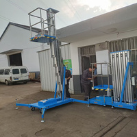 Geräuscharme Hydraulische Einmast-Hebebühne, 4-10m Hubhöhe 120kg-200kg Mobile Ein-Mann-Arbeitsplattform