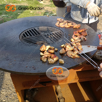 Barbecue en acier corten Foyer en métal au charbon de bois Barbecue en acier corten Brasero Grills BBQ durables
