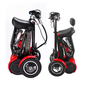 enhance foldable perfect travel transformer 4 wheel electric folding mobility scooter convenient for elderly travel