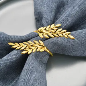 2024 New Design Metal Napkin Ring Holder Gold Wedding European Style Napkin Buckle