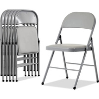 Chaises pliantes pour événements extérieurs et banquets, prix abordable, surface en PU, structure métallique, chaises de salle à manger