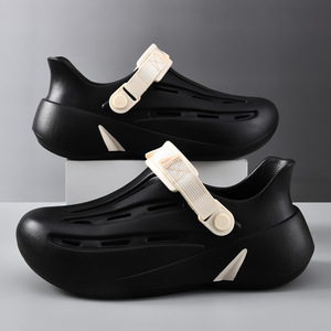 Sandales Crocs pour hommes, sangle blanche et verte, semelle épaisse en EVA, antidérapante, respirante, chaussures d'eau pour la plage et l'été - Product Image 3