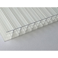 Serre en polycarbonate pour arrière-cour, feuille de plastique creuse transparente en polycarbonate pour couverture de toit de balcon