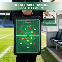 Tableau de tactique de football avec poignée, inscriptible et effaçable à sec, pour l'analyse des matchs de football et l'entraînement des entraîneurs