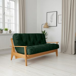 Современная складная кровать-платформа из массива дерева в минималистичном стиле, полноразмерная, для арендаторов, оптовая продажа - Product Image 4