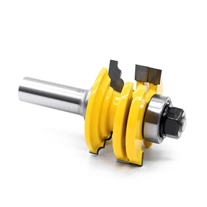 Stile Rail <span class=keywords><strong>Router</strong></span> Bits Stacked <span class=keywords><strong>Bit</strong></span> Montaje doble reversible Puerta de gabinete de carpintería clásica 2 flauta-Vástago de <span class=keywords><strong>1</strong></span>/2" - Product Image 3