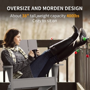 Hiện đại adirondack Ghế Thời tiết kháng với cup chủ quá khổ lửa <span class=keywords><strong>Pit</strong></span> ghế adondic nhựa ngoài trời ghế cho firepit - Product Image 2