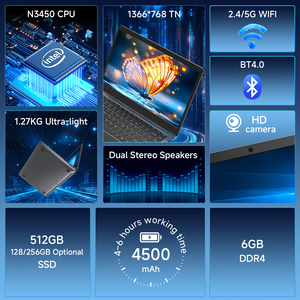 Fábrica Yifang Ofrece al por Mayor Laptops Empresariales de 14.1 Pulgadas con N3450, 6GB de RAM, 256GB de SSD, Diseño Ligero y Pantalla TN - Product Image 2