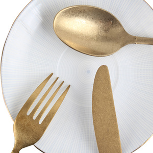 Vàng Phục Vụ Đồ Dùng Đặt Lớn Thép Không Gỉ Flatware Gương Đánh Bóng Bao Gồm Lớn Muỗng Nĩa Bánh Máy Chủ Bánh Pizza Thìa Dao - Product Image 3