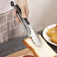 Pinces verrouillables robustes de 7 pouces avec poignée antidérapante Pinces de cuisine et de barbecue Ustensiles de service pour griller, servir, salade, buffet