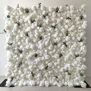 Panel <span class=keywords><strong>de</strong></span> Pared Floral 3D con Rosas y Hortensias Artificiales para Decoración <span class=keywords><strong>de</strong></span> Bodas y Fiestas, Venta al Por Mayor - Product Image 1