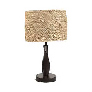 Lampe de table en rotin naturel, lanterne mélange bois matériel bougeoir de haute qualité pas cher prix de gros fabriqué au Vietnam