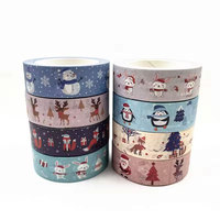 Rubans Washi Personnalisés pour Noël : Motifs Dessins Animés Mignons, Bonhomme de Neige, Animaux – Idéal pour Scrapbooking et Masquage