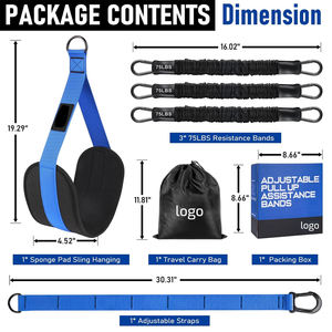 Tellus Fitness Bandes d'assistance à la traction réglables 150lb-300lb Bandes de latex pour les utilisateurs de fitness à plusieurs niveaux - Product Image 3