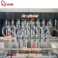 Machine de remplissage de bouteilles en verre pour pots de confiture de cerises et de beurre d'arachide entièrement automatique production en ligne complète