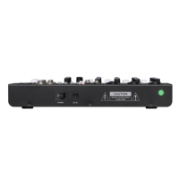 Console de mixage audio Vason FX7 7 canaux mini en métal, avec MP3, Bluetooth, égaliseur 3 bandes, 99 effets, enregistrement externe stéréo/mono