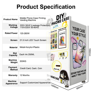 Máquina Expendedora <span class=keywords><strong>de</strong></span> Fundas para Teléfonos Móviles con Impresora Instantánea <span class=keywords><strong>de</strong></span> Tinta UV con Tecnología IA para Imprimir Fundas - Product Image 2