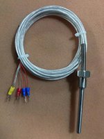 Sensor Suhu Stainless Steel Sino Sensor SN616-K Tipe K Ulir M27x2 3 Kabel OEM/ODM Dapat Disesuaikan Rentang 0-1200C IP65 600mm