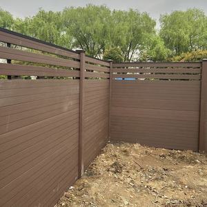 Set di scherma Anti mezza Privacy Anti salita con <span class=keywords><strong>pali</strong></span> resistenza Uv caffè Wpc composito stecche di recinzione per la decorazione esterna del giardino - Product Image 5
