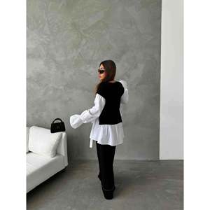 Ensemble de costume pour femme 1503, chemise détaillée, tricot, élégant et stylé - Product Image 1