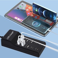 Station de charge USB 50W avec 10 ports, 6 ports USB-A, 4 ports USB-C pour iPhone, montre, tablette, PC, iPad, manette de jeu