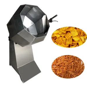 Octagonal Peanut Flavoring Coating Machine Fried Food Potato Chips Snacks Seasoning Machine Mixer Machine