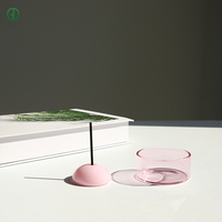 Support de petit bâton d'encens portable en verre pour décoration intérieure au design de style nordique personnalisé Produit spirituel pour bâton