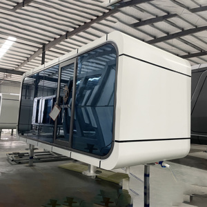 Cápsula espacial prefabricada moderna de lujo, pequeñas casas de contenedores, villas de <span class=keywords><strong>hotel</strong></span> listas para enviar - Product Image 2