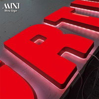 Enseigne LED 3D personnalisée en lettres miniatures pour extérieur, signalétique publicitaire pour entreprise, enseigne de magasin, lettres en relief