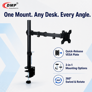 DMP New 32 Inch <strong>Monitor</strong> Desk Mount-Heavy Duty Fully Adjustable <strong>Single</strong> LCD <strong>Monitor</strong> <strong>Arm</strong> - Product Image 4