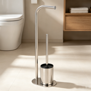 <span class=keywords><strong>Soporte</strong></span> Multifuncional para Baño, Plateado Pulido, Acero Inoxidable 201, Escobilla para Inodoro con Portarrollos de <span class=keywords><strong>Papel</strong></span> Higiénico - Product Image 5