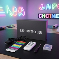 Controlador de Tiras LED RGBIC JIUAN T8-1000AC-RC, Programable, Salida de 8 Canales, Sincronización de 8192 Píxeles, Tarjeta SD, Controlador de Píxeles LED a Prueba de Agua