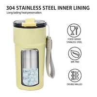 Tasse isotherme classique en acier inoxydable de 400 ml avec poignée et couvercle, double paroi, sans BPA, pour café et eau bouillante – Offre spéciale