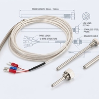Sonde de température industrielle haute précision à thermocouple, 3 fils, en acier inoxydable, résolution 0,1°C, ODM OEM MS