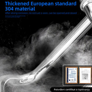 <span class=keywords><strong>Arc</strong></span> Design Miroir Brossé Porte De Douche En Verre Tubulaire Poignée Push Pull pour Bureau Clubhouse Hôtel Porte Publique - Product Image 3