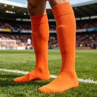 Chaussettes de sport athlétiques de compression pour enfants, de qualité supérieure, pour le football, avec grip, invisibles, logo tissé, taille unique
