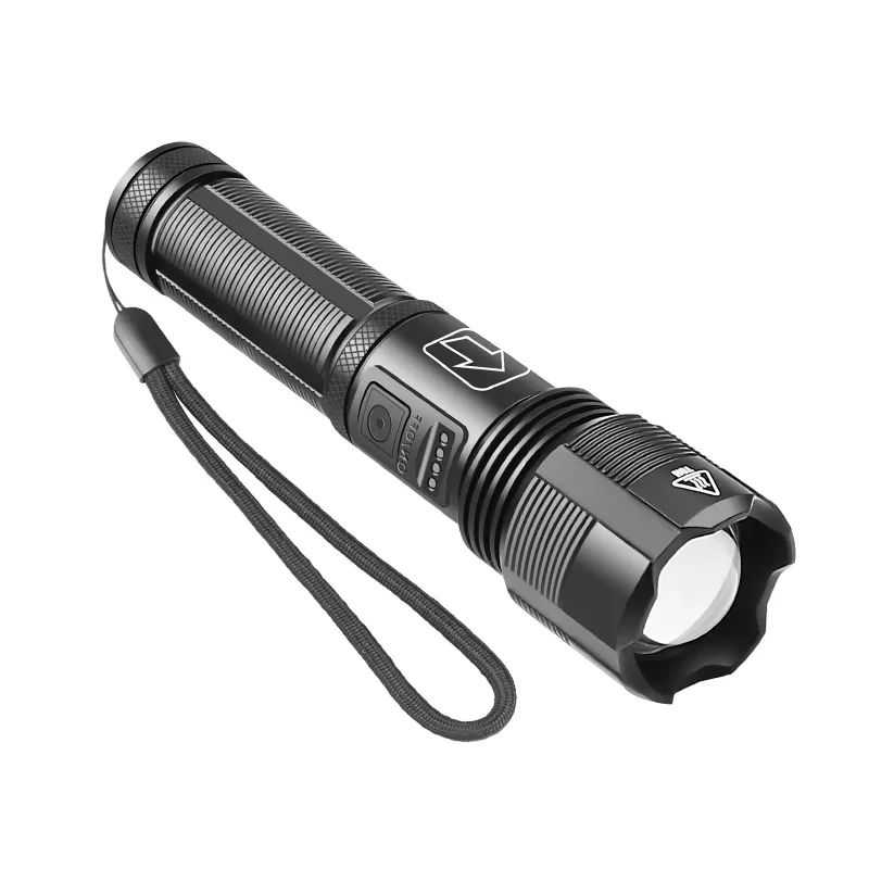 Lampe de poche tactique Led haute luminosité avec chargeur USB, torche longue Distance, 1000 lumen