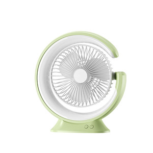 Kipas Meja Mini USB dengan Lampu LED Baterai Isi Ulang Multi-Power (USB/<span class=keywords><strong>Solar</strong></span>/Baterai) Kontrol Tombol - Product Image 2