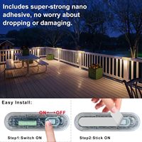 Lampes solaires LED étanches IP68 de qualité OEM pour marches, allumage/extinction automatique, éclairage extérieur pour terrasse, allée, porte, garage